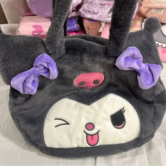 Kuromi large plush shoulder bag with small plush coin purse bundle - Picture 3 of 5